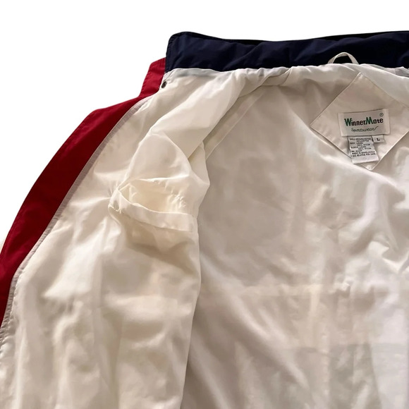 80s/90s Vintage WinnerMate Sportswear Sylvan White Windbreaker - Picture 6 of 10